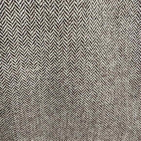 Vtg Country Suburbans Wool Tweed Midi Skirt Sz16 A-Line Brown Herringbone Pocket - Picture 3 of 11